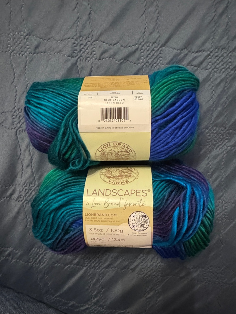 Lion Brand Landscapes Variegated Yarn - Blue Lagoon Multicolor